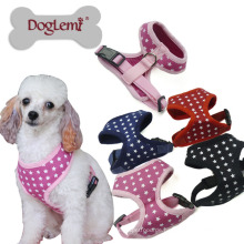 Heißer Verkauf weicher Breathable Maschengewebe Fashion Stars Design Hund Weste Harness Eco-Friendly Baumwolle Haustier Leine Geschirr